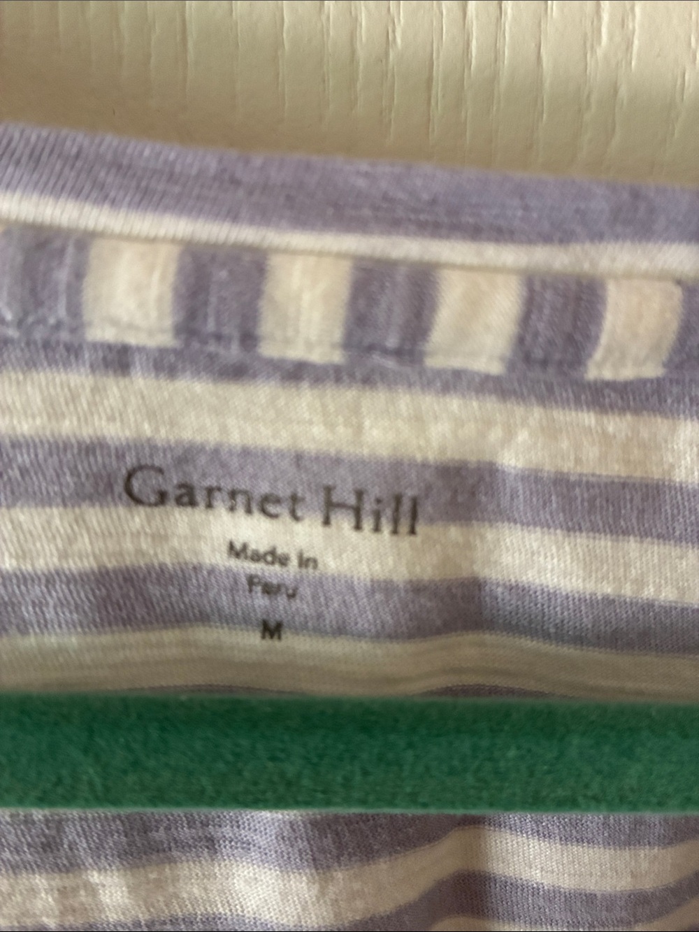 Garnet Hill Lavender & White Striped Weekender Long Sleeve Tee, medium - Picture 2 of 4